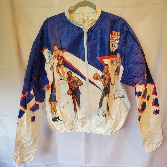 Vintage 1992 Kellogg’s USA Basketball Dream Team Tyvek Jacket Adult Large 42-44 - Picture 1 of 9